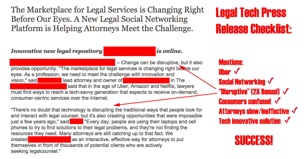 legal tech press release