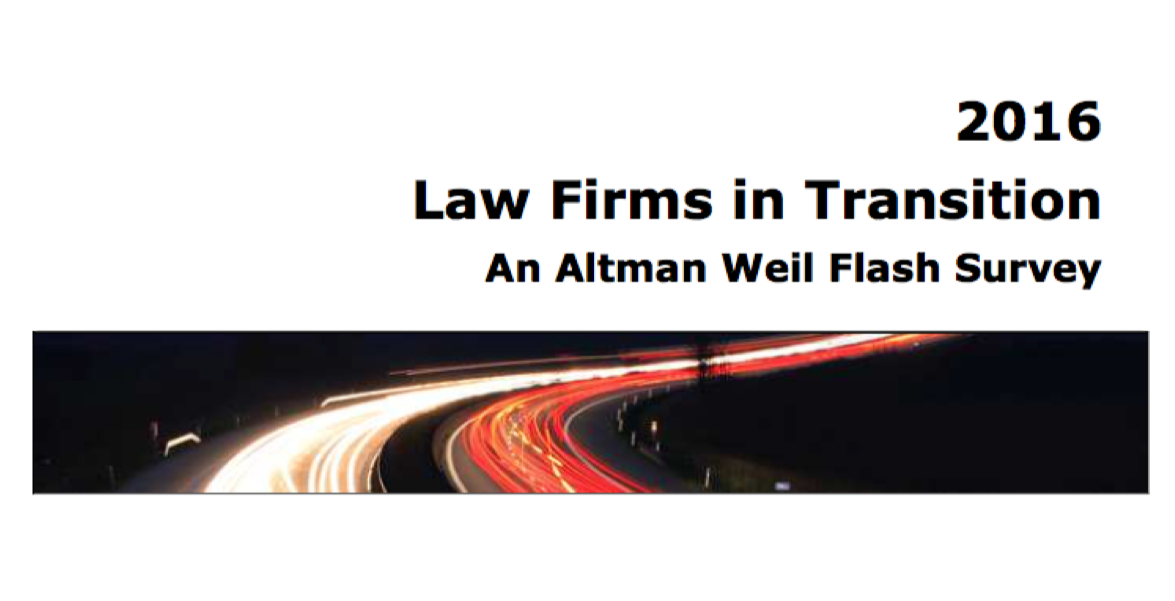 Review: Altman Weil 2016 Law Firms in Transition